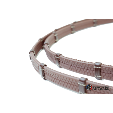 Rênes Signature by Antares caoutchouc 16 mm 7 arrêtoirs Marron Rênes Signature by Antares caoutchouc 16 mm 7 arrêtoirs Marron