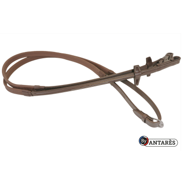 Rênes Signature by Antares caoutchouc 16 mm Marron