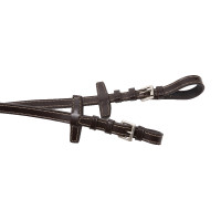 Rênes Signature by Antares 16 mm 7 arrêtoirs grip Marron