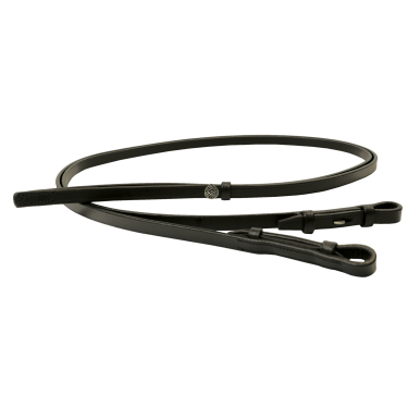 Rênes Signature by Antares dressage Soft Grip 7 arrêtoirs Noir Rênes Signature by Antares dressage Soft Grip 7 arrêtoirs Noir