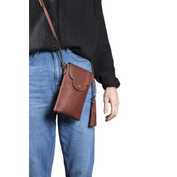 Pochette verticale Antares Lisbonne Noisette Marron