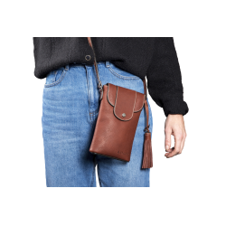 Pochette verticale Antares Lisbonne Noisette Marron