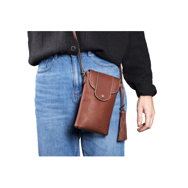 Pochette verticale Antares Lisbonne Noisette Marron