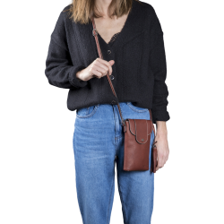 Pochette verticale Antares Lisbonne Noisette Marron