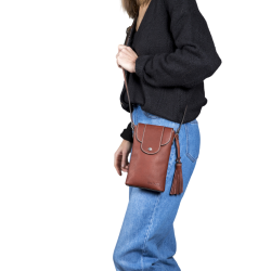 Pochette verticale Antares Lisbonne Noisette Marron
