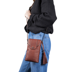 Pochette verticale Antares Lisbonne Noisette Marron