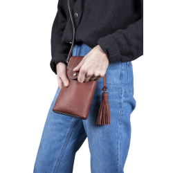 Pochette verticale Antares Lisbonne Noisette Marron