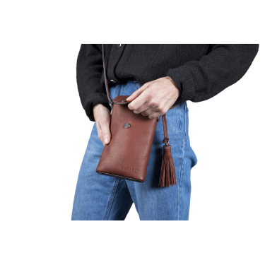 Pochette verticale Antares Lisbonne Noisette Marron