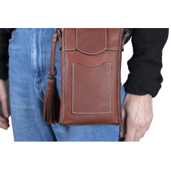 Pochette verticale Antares Lisbonne Noisette Marron
