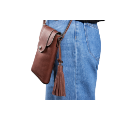 Pochette verticale Antares Lisbonne Noisette Marron