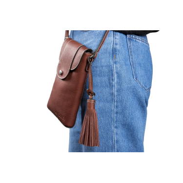 Pochette verticale Antares Lisbonne Noisette Marron
