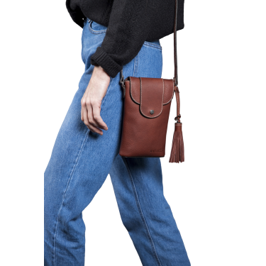 Pochette verticale Antares Lisbonne Noisette Marron