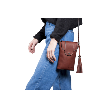 Pochette verticale Antares Lisbonne Noisette Marron