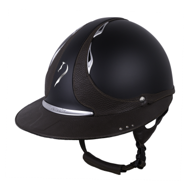 Casque Antares Origin Référence visière Eclipse Swarovski Noir / cuir marron