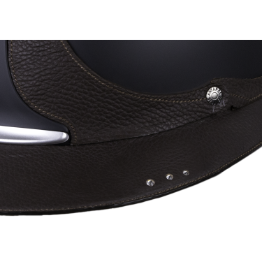 Casque Antares Origin Référence visière Eclipse Swarovski Noir / cuir marron