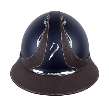 Casque Antares Origin Galaxy visière Eclipse Bleu / cuir marron