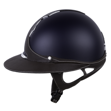 Casque Antares Origin Galaxy visière Eclipse Bleu / cuir marron