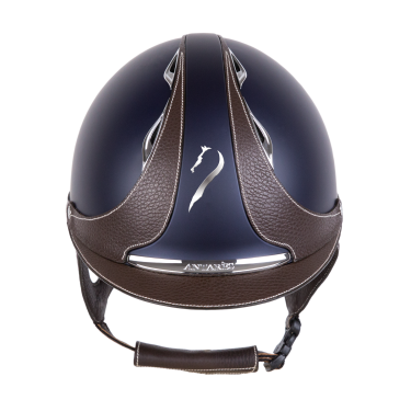 Casque Antares Origin Galaxy visière standard Bleu / cuir marron
