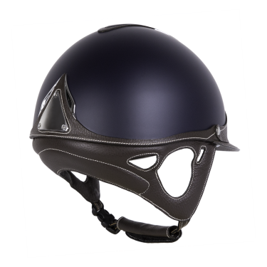 Casque Antares Origin Galaxy visière standard Bleu / cuir marron