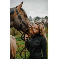 Gilet Je t'aime Equithème Ilona femme Noir
