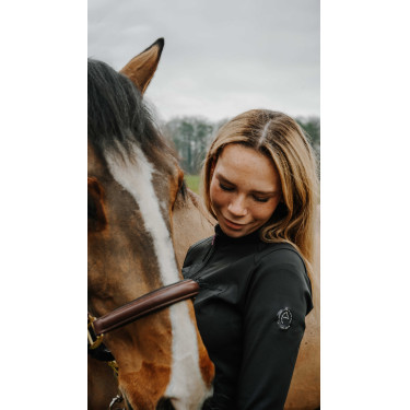 Gilet Je t'aime Equithème Ilona femme Noir