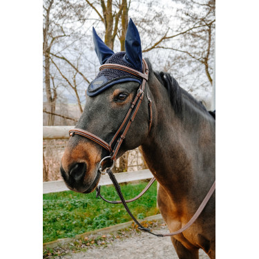 Bonnet chasse-mouches Equithème Pearl Marine Bleu marine