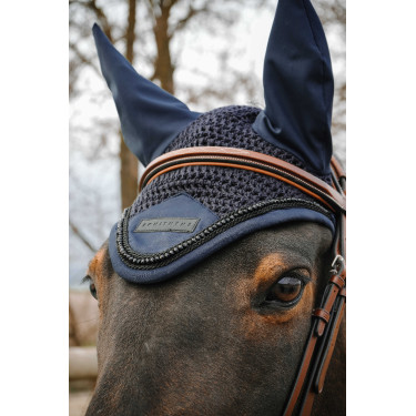 Bonnet chasse-mouches Equithème Pearl Marine Bleu marine