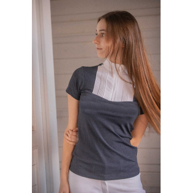 Polo de Concours Pénélope Florence Mesh manches courtes femme Marine Bleu marine