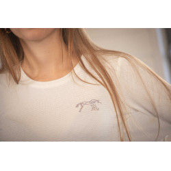 Polo Techty Honey manches longues Pénélope Écru Blanc