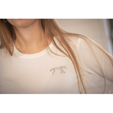 Polo Techty Honey manches longues Pénélope Écru Blanc