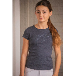 T-shirt Eden by Pénélope Iconic Strass Marine Bleu marine