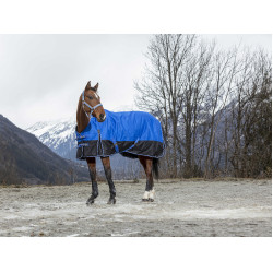 Couverture Equithème Tyrex Aisance 1200D High Neck Bleu roi