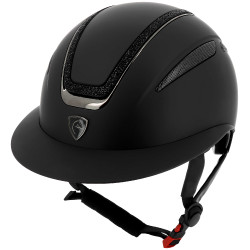 Casque Equithème Agris visière large Noir lamé Casque Equithème Agris visière large Noir lamé