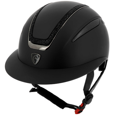 Casque Equithème Agris visière large Noir lamé Casque Equithème Agris visière large Noir lamé