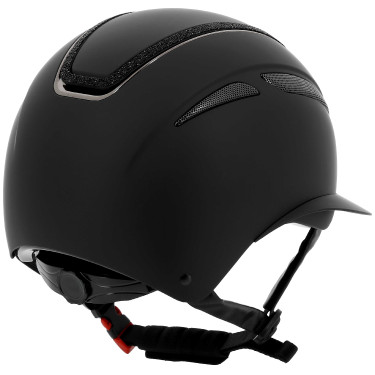 Casque Equithème Agris visière large Noir lamé Casque Equithème Agris visière large Noir lamé