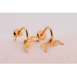 Boucles d'oreilles Créoles Pénélope Léonie Dorée