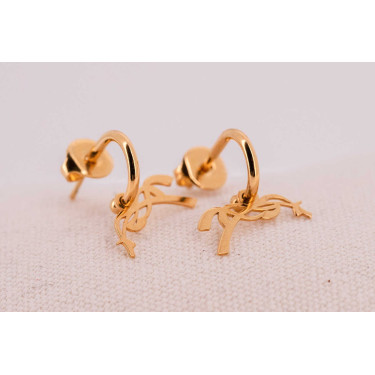 Boucles d'oreilles Créoles Pénélope Léonie Dorée