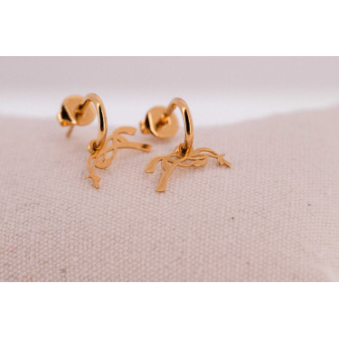 Boucles d'oreilles Créoles Pénélope Léonie Dorée