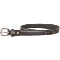 Ceinture sûrpiquée T de T Noir Ceinture sûrpiquée T de T Noir