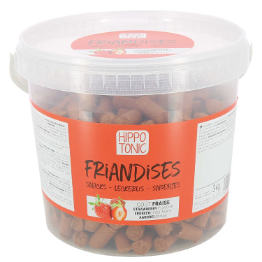 Bonbons pour chevaux goût fraise Hippotonic