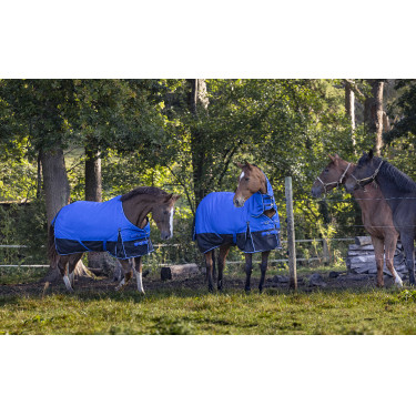 Couverture Equithème Tyrex 1200D Aisance Bleu / noir