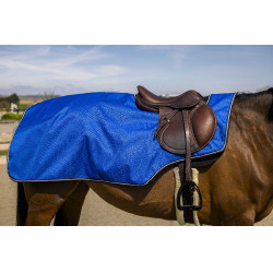 Couvre-reins Equithème Tyrex 1200 D doublé polaire Bleu / noir