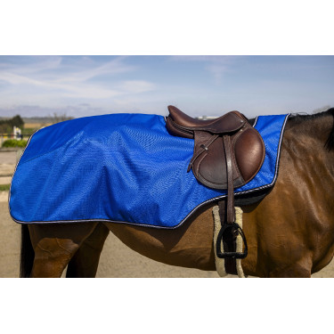 Couvre-reins Equithème Tyrex 1200 D doublé polaire Bleu / noir