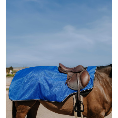 Couvre-reins Equithème Tyrex 1200 D doublé polaire Bleu / noir