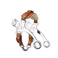 Hackamore acier chromé Feeling doublé mouton Hackamore acier chromé Feeling doublé mouton