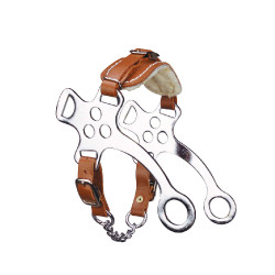 Hackamore acier chromé Feeling doublé mouton