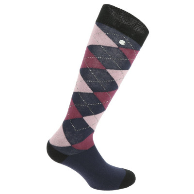 Chaussettes Equi-Theme Girly Marine / bordeaux