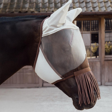 Masque anti-mouche classic oreilles & franges de nez Kentucky Argent Masque anti-mouche classic oreilles & franges de nez Kentucky Argent