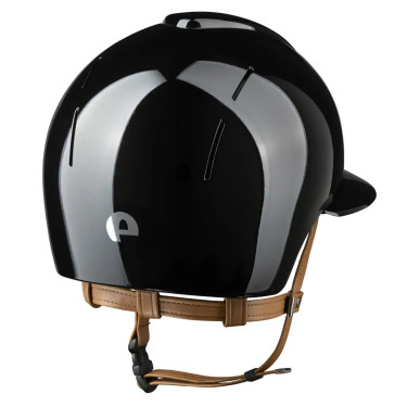 Casque Kep Smart Nova métal polish jugulaire beige visière polo