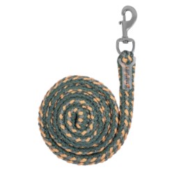 Longe de licol Waldhausen Plus mousqueton Vert pin / pêche / gris chrome